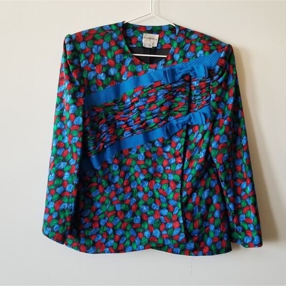 Vintage Raul Blano Silk Skirt Jacket Set size 14 - Picture 2 of 12